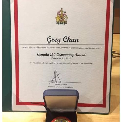  SuperChefs Founder awarded Canada 150 Community Award 