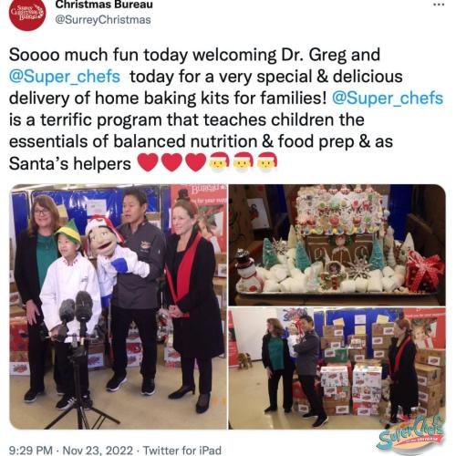  SuperChefs and Surrey Christmas Bureau partners to provide holiday baking kits for Surrey families 
