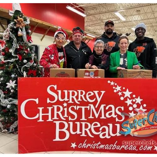  SuperChefs Holiday kits were delivered  to the Surrey Christmas Bureau 